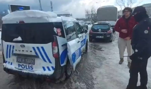 Samsun polisi, MSÜ sınavı öğrencilerini yalnız bırakmadı