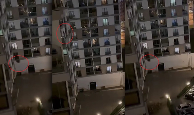 Sinir krizi geçirdi, ne var ne yok camdan aşağı attı