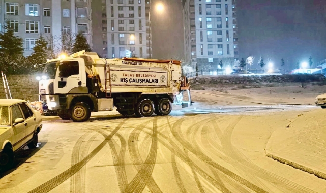 Talas'ta kış çalışmaları sürüyor