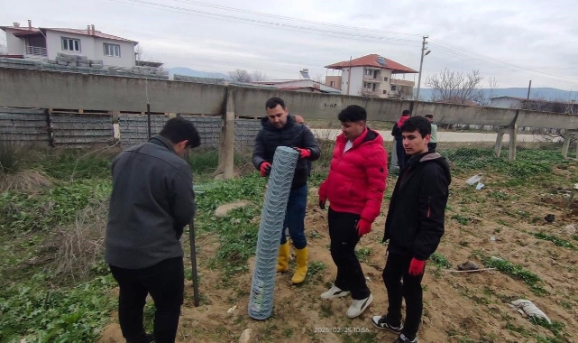 Tarım öğrencileri 200 zeytin fidanı dikti