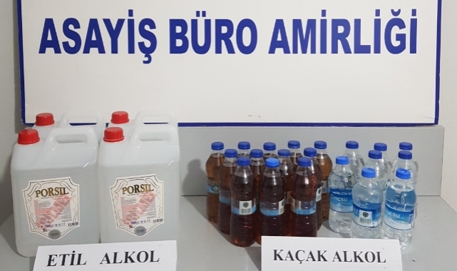 Tavşanlı'da 20 litre etil alkol ele geçirildi