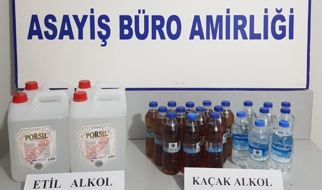 Tavşanlı'da 20 litre etil alkole el kondu