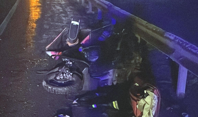 Tekirdağ'da belediye otobüsünün çarptığı motosikletli kurye öldü