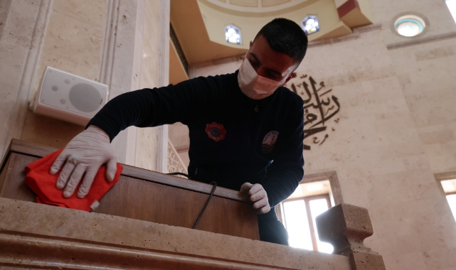 Tokat Belediyesi'nden ramazan öncesi cami temizliği