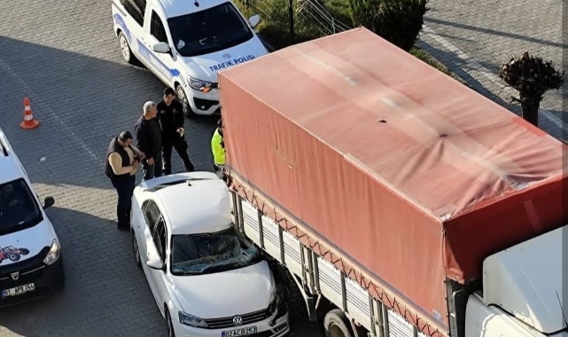 Adıyaman’da otomobil kamyona çarptı! 1 yaralı