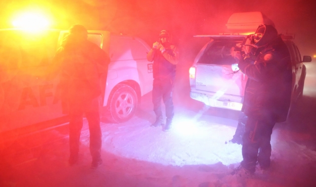 Aksaray'da yoğun kar ve tipi etkili oluyor