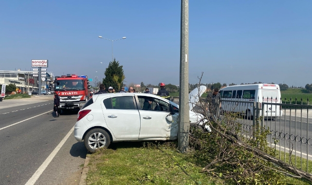 Aydın’da otomobil refüje çıktı: 1 yaralı