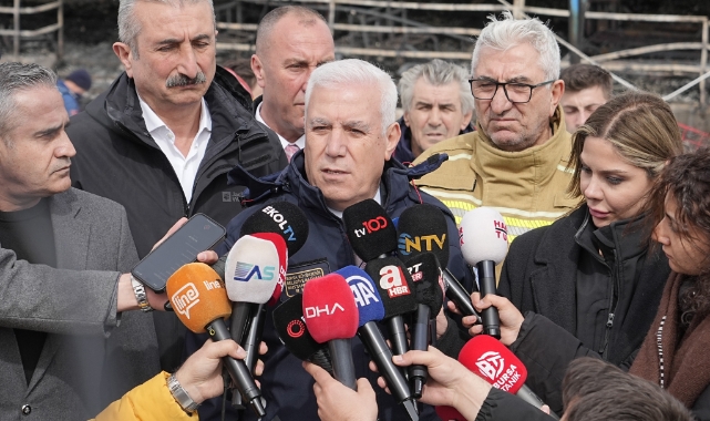 Başkan Bozbey yanan otel bölgesinde incelemede bulundu