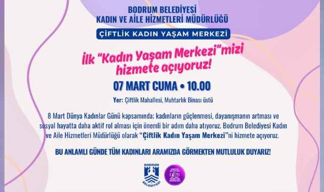 Bodrum'da ilk kadın yaşam merkezi açılıyor