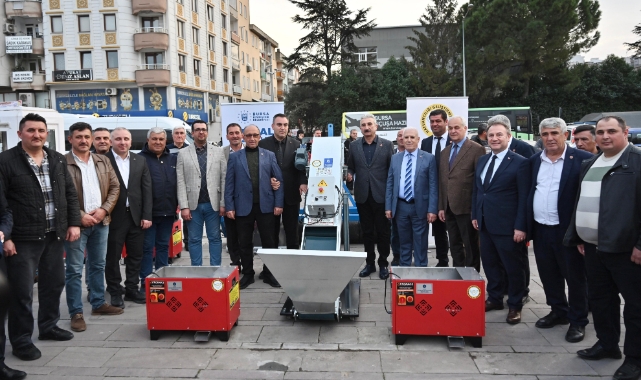 Bursa Büyükşehir Belediyesinden üreticiye ekipman desteği