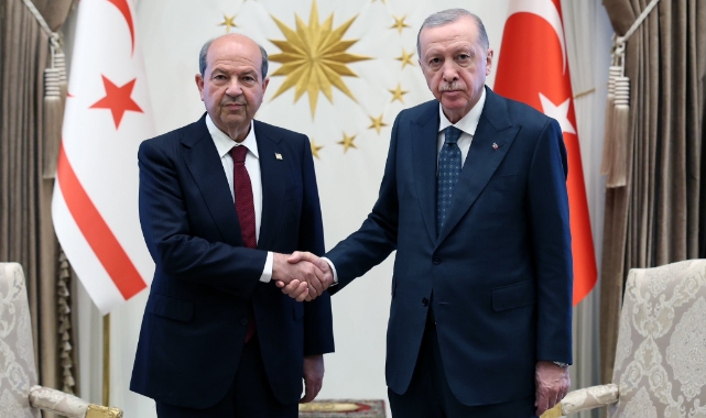 Cumhurbaşkanı Erdoğan KKTC Cumhurbaşkanı ile görüştü