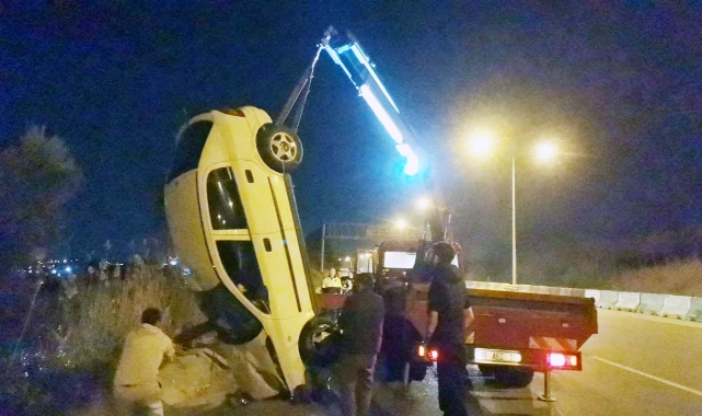 Direksiyon hakimiyetini kaybedip takla attı! Sürücü ağır yaralandı