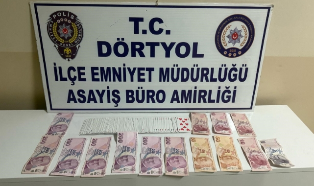 Dörtyol’da kumar oynayan şahıslar polise yakalandı