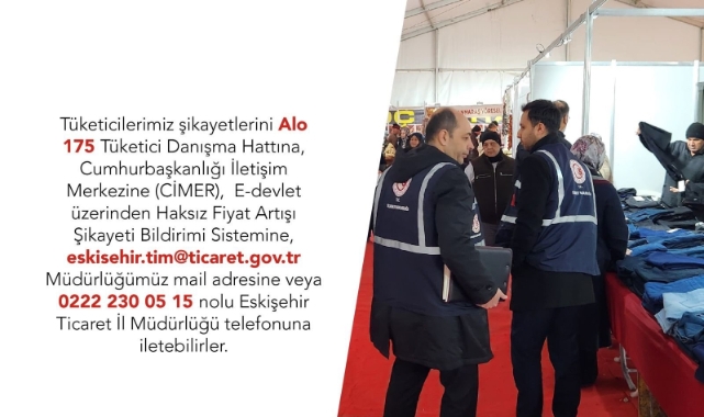 Eskişehir Ticaret İl Müdürlüğü haftalık denetimlerini sürdürüyor