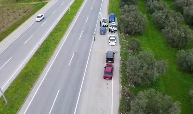 İznik İlçe Jandarma Komutanlığı'ndan dron destekli geçme yasağı denetimi