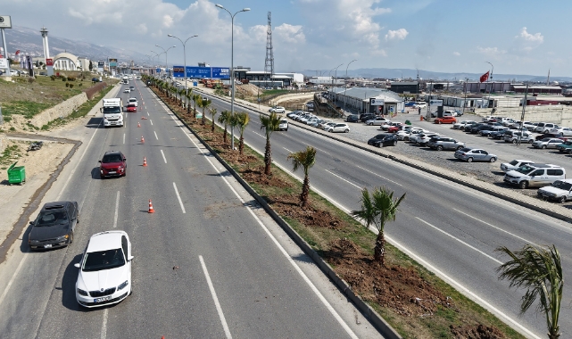 Kahramanmaraş'ta refüjler ağaçlarla süsleniyor