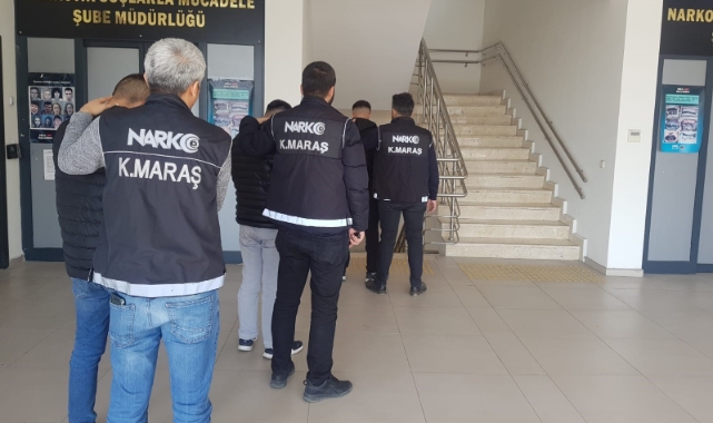 Kahramanmaraş'ta uyuşturucu taciri 4 şüpheli tutuklandı