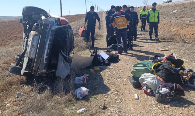 Karaman’da otomobil takla attı! 1 ölü, 1 yaralı
