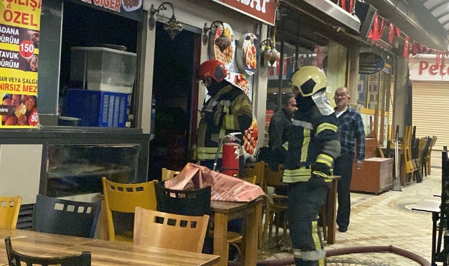 Kocaeli'de restoranda korkutan yangın