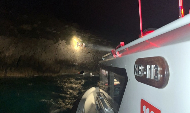 Marmaris’te 14 düzensiz göçmen kurtarıldı