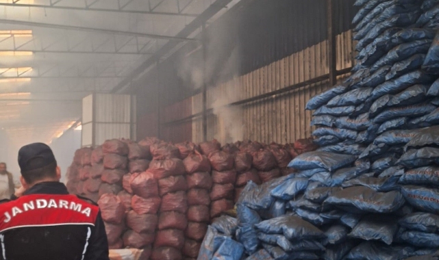 Mersin'de kömür deposu yangını