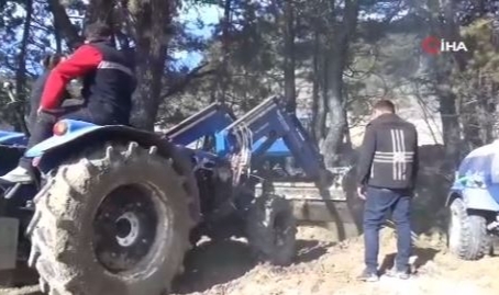 Örtü yangını ağaçlara sıçradı! Erken müdahale faciayı önledi
