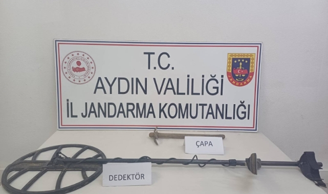Sultanhisar’da kaçak kazıya jandarma baskını