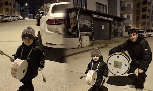 Türkiye'nin en küçük Ramazan davulcusu