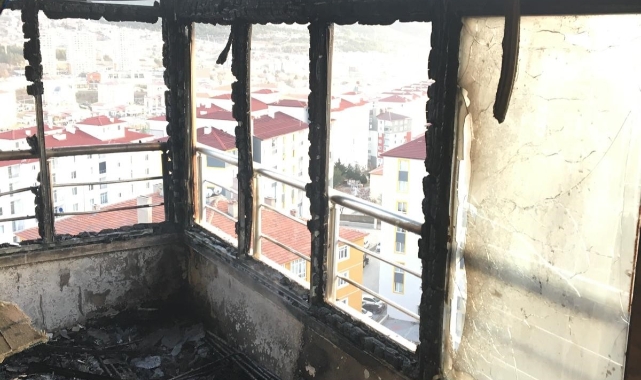 Yozgat'ta 17'inci katta çıkan yangın paniğe neden oldu