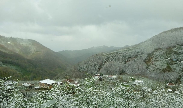 Zonguldak’ta yüksek kesimlerde kar yağışı etkili oldu