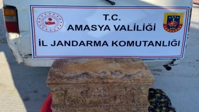 Amasya’da Roma dönemine ait lahit ele geçirildi