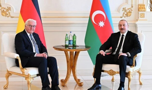 Aliyev, Alman mevkidaşı Steinmeier ile görüştü