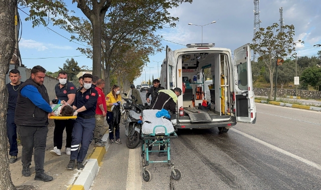 Balıkesir'de yola dökülen yağ sebebiyle 2 motosikletli kaza yaptı