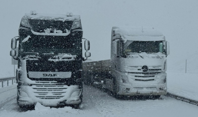 Başkale'de kar yağdı araçlar yolda kaldı