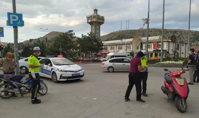 Beypazarı'nda motosiklet sürücülerine sıkı denetim