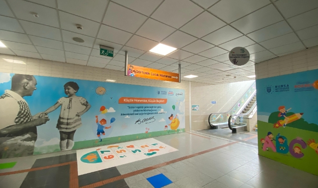 Bursa'da çocuk dostu metro istasyonu hizmette!