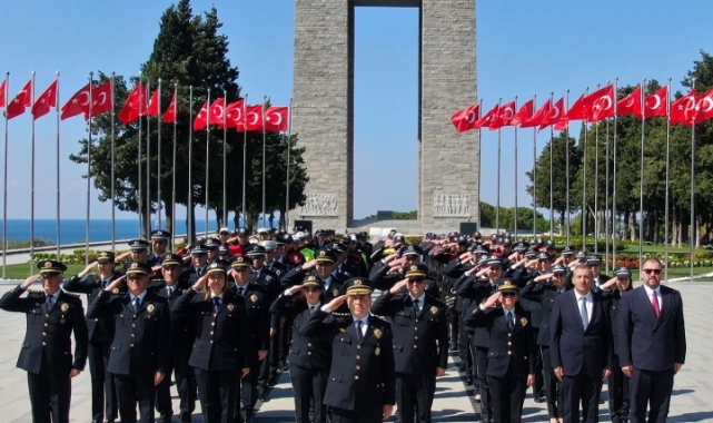 Çanakkale’de Polis Haftası sebebiyle Şehitler Abidesi ziyaret edildi