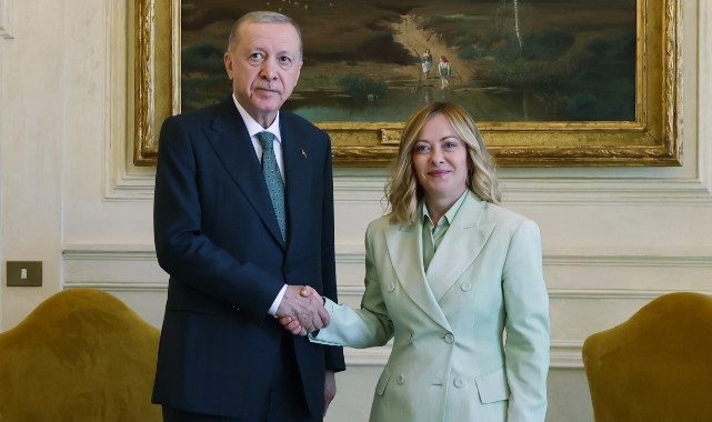 Cumhurbaşkanı Erdoğan ile Meloni bir araya geldi