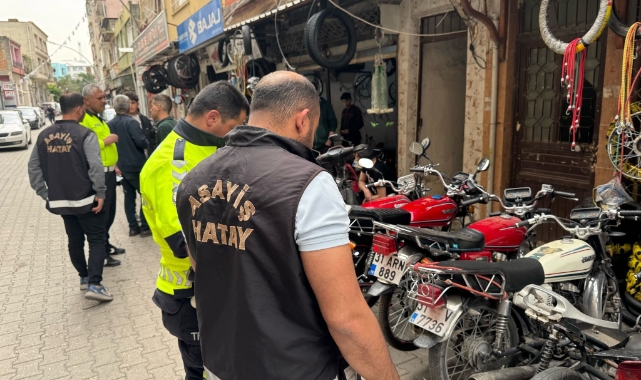 Dörtyol’da motosiklet tamircileri denetlendi