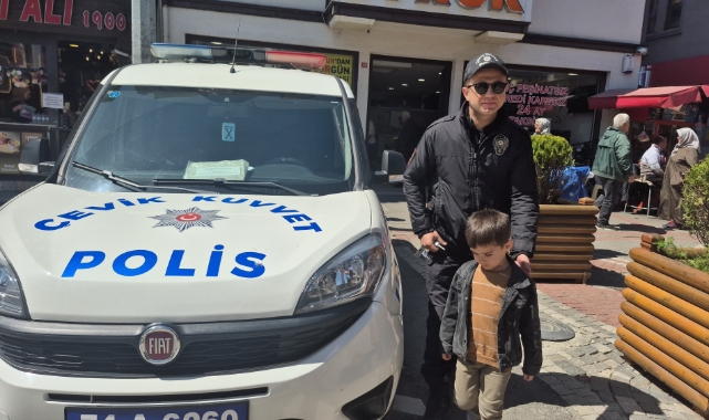 Epilepsi hastası minik Aras'ın hayali gerçek oldu