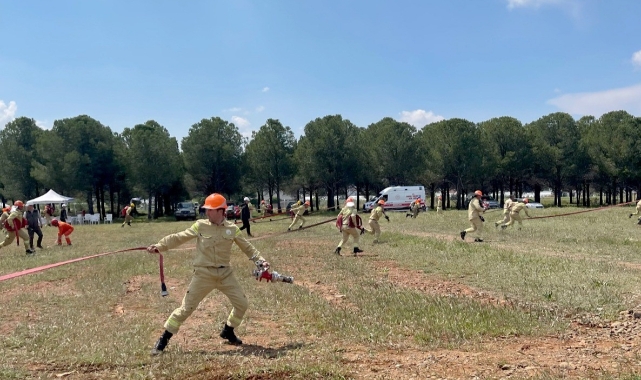 Fethiye’de yangın ekiplerinin iş başı eğitimleri yapıldı