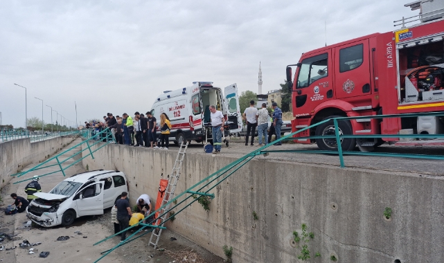 Frenle gazı karıştırınca su kanalına uçtu