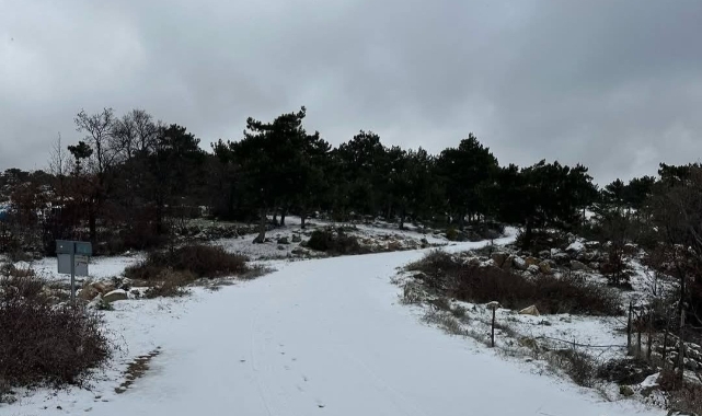 Gördes ve Selendi'ye ilçelerine nisanda kar sürprizi