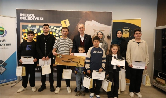 İnegöl Belediyesi Nöbetçi Kitaphane ödülleri sahiplerini buldu