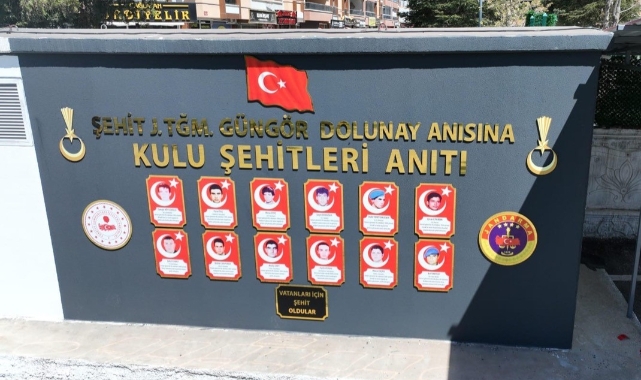 Kulu'da şehitler için anıt yapıldı