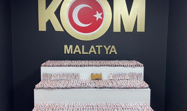 Malatya’da 21 bin 672 adet sentetik ecza hap ele geçirildi