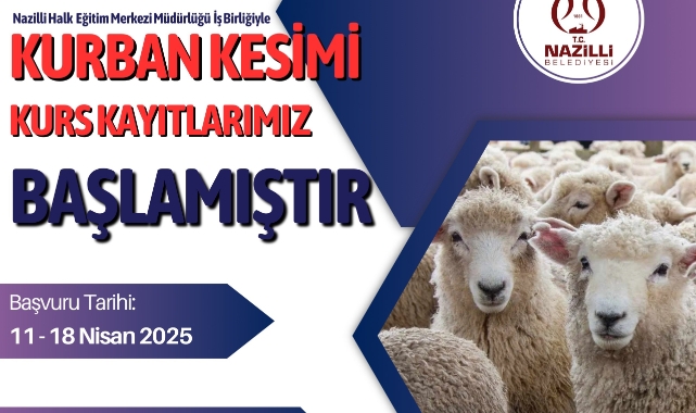 Nazilli Belediyesi’nden Kurban Kesim Kursu