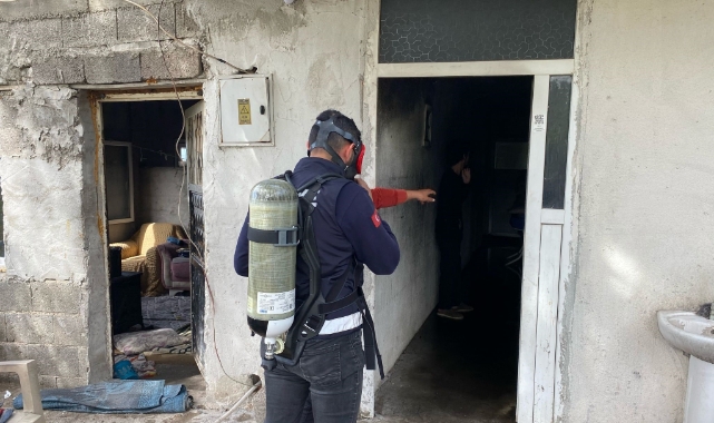 Osmaniye'de evde çıkan yangın söndürüldü