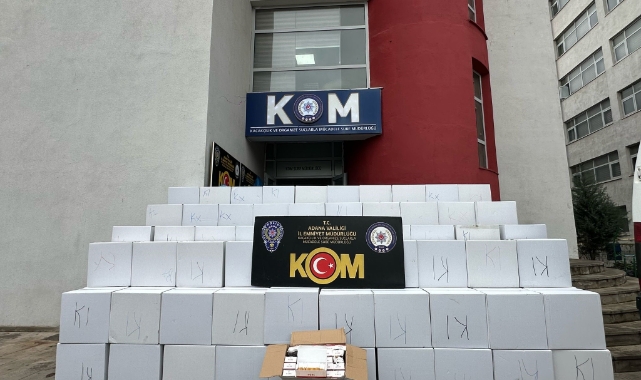 Piyasa değeri 12 milyon TL kaçak makaron ele geçirildi