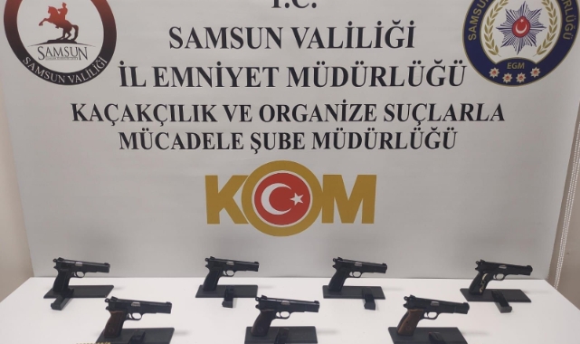 Samsun'da 7 adet tabanca ele geçirildi: 3 gözaltı